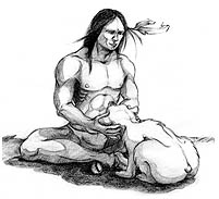 Shaman talking with Girl Cub